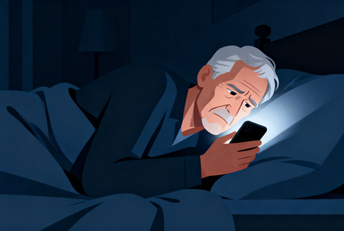 爸妈喜欢晚上关灯刷短剧，会瞎吗？