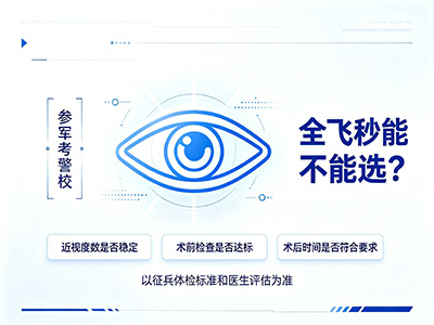 想要参军或考警校，能考虑微创全飞秒吗？ 