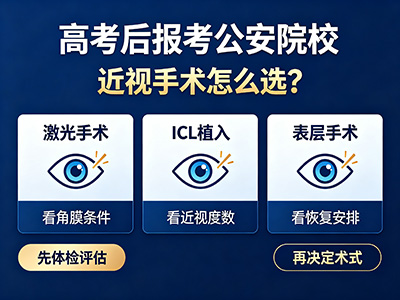 高考之后想报考公安院校近视手术如何选？ 