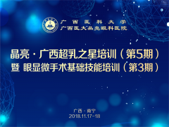 晶亮·广西超乳之星培训（第5期）、眼显微手术基础技能培训（第3期）在我院圆满结束！ 